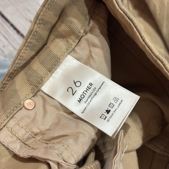 Mother The Looker Ankle Fray Sweet Stripes Skinny Animal Print Tan Jeans - Picture 5 of 12